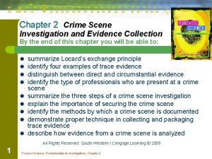 Chapter 2 Crime Scene Investigation and Evidence Collection