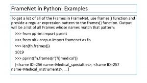 Framenet python Framenet python
