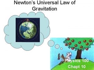 Newtons Universal Law of Gravitation Physics 100 Chapt