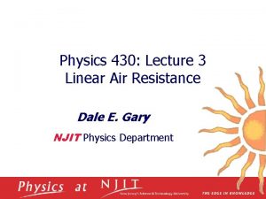 Linear air resistance formula