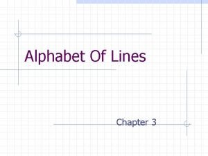 Alphabet of lines