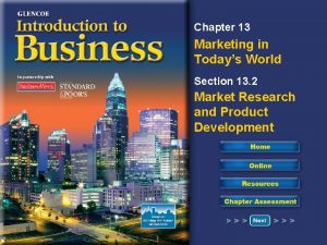 Chapter 13 marketing in today's world