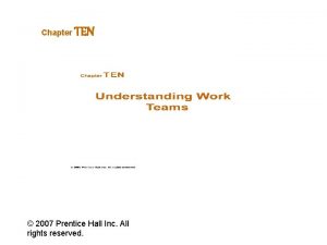 Chapter TEN ams 2007 Prentice Hall Inc All