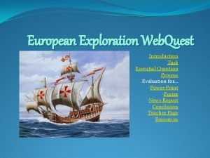 European exploration webquest