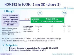 NGM 282 in NASH 3 mg QD phase