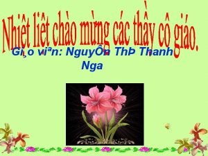 Gio vin Nguyn Th Thanh Nga Th nm