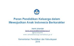 Peran Pendidikan Keluarga dalam Mewujudkan Anak Indonesia Berkarakter