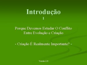 Introduo 1 Porque Devemos Estudar O Conflito Entre