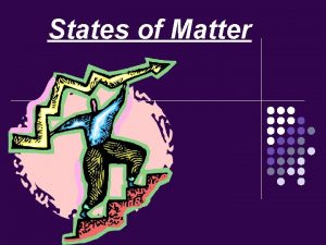 States of Matter I States of Matter A