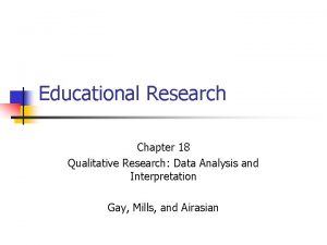 Interpretation in research example