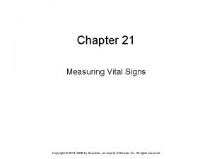 Measuring vital signs chapter 21