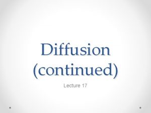 Ficks second law of diffusion