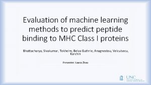 Evaluation of machine learning methods to predict peptide