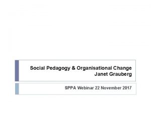 Webinar organisational change