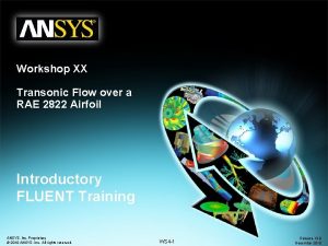 Workshop XX Transonic Flow over a RAE 2822