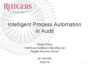 Intelligent process automation in audit
