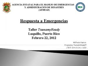 Agencia estatal para el manejo de emergencias