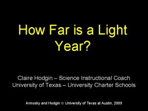 How far is a light year?