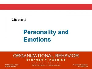 Personality and emotions in organizational behavior