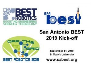 San Antonio BEST 2019 Kickoff September 14 2019