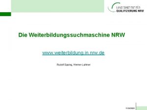 Die Weiterbildungssuchmaschine NRW www weiterbildung in nrw de
