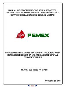 MANUAL DE PROCEDIMIENTOS ADMINISTRATIVOS INSTITUCIONALES EN MATERIA DE