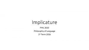 Implicature scalari