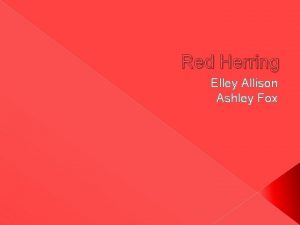 Red Herring Elley Allison Ashley Fox Red Herring