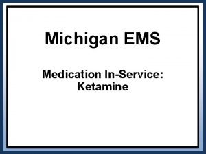 Ketamine concentration