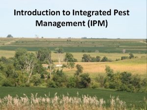 Introduction to Integrated Pest Management IPM Key points