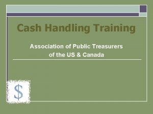 Cash handling certification