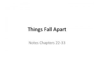 Chapter 22 things fall apart