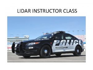 LIDAR INSTRUCTOR CLASS LASER LIGHT AMPLIFICATION BY STIMULATED