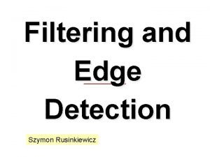 Convolution edge detection