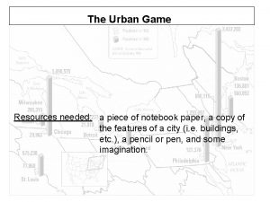 The Urban Game Resources needed a piece of
