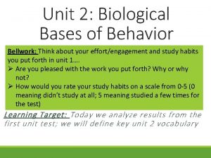 Unit 2: biological bases of behavior answer key
