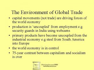 Global trade capital