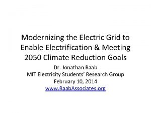 Modernizing the Electric Grid to Enable Electrification Meeting