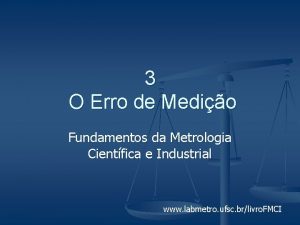 3 O Erro de Medio Fundamentos da Metrologia