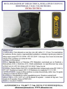 BOTA SOLDADOR 10 DIELECTRICA SUELA INYECCION P U