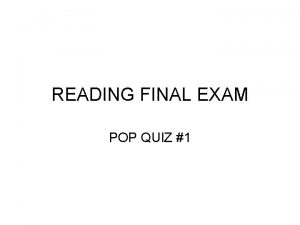 Quiz 1: reading for entertainment