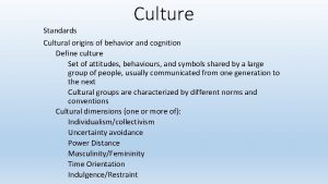 Cultural groups