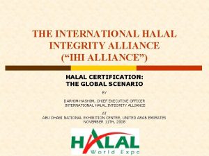 Ihi alliance halal Ihi alliance halal