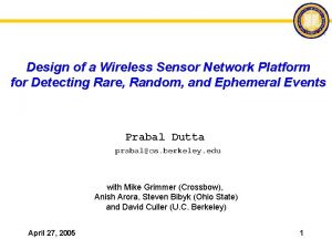 Design of a Wireless Sensor Network Platform for