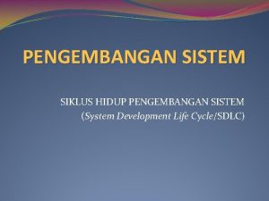 Gambar siklus hidup pengembangan sistem