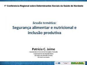 1 Conferencia Regional sobre Determinantes Sociais da Sade