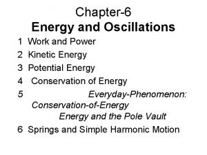 Chapter6 Energy and Oscillations 1 2 3 4