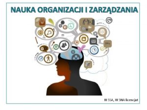 NAUKA ORGANIZACJI I ZARZDZANIA III SSA III SNA