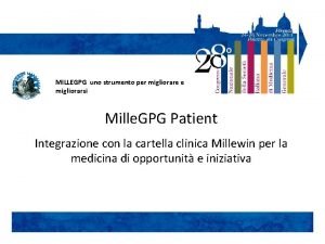 MILLEGPG uno strumento per migliorare e migliorarsi Mille