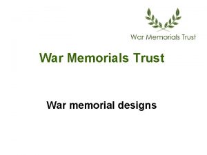 War Memorials Trust War memorial designs Learning objectives